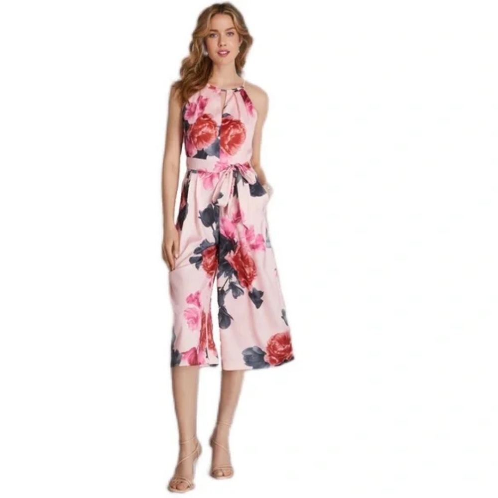 NWT Le Château Pink Floral Jumpsuit